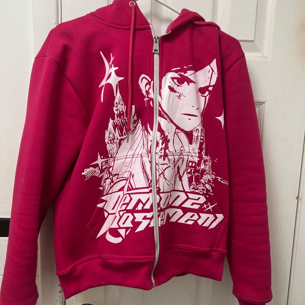 Demon’s basement pink sweater w/ tag